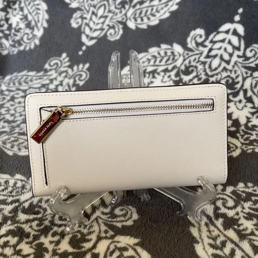 Kate Spade Staci Large Slim Bifold Wallet Parchment - Picture 13 of 16